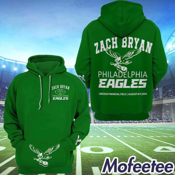 Zach Bryan Eagles 2024 Green Hoodie