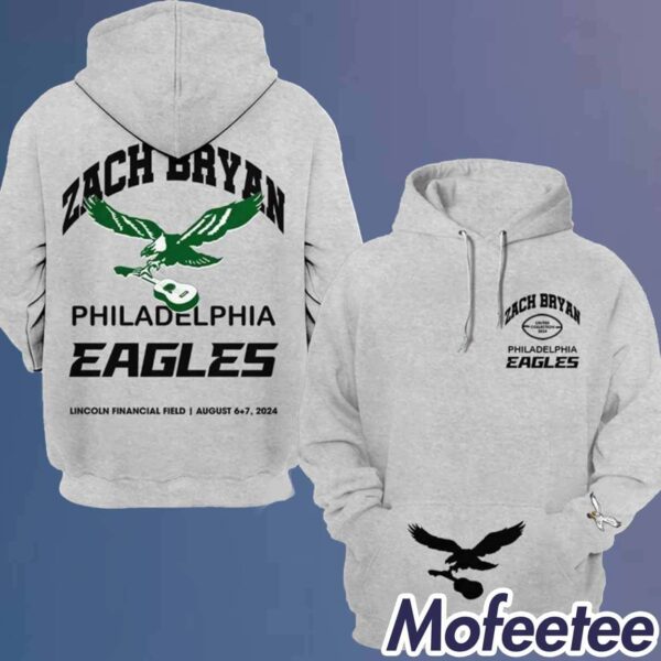 Zach Bryan Eagles Lincoln Financial Field Hoodie 2024