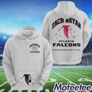 Zach Bryan Falcons Gray 2024 Hoodie 1